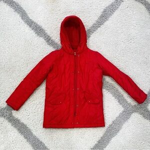 Red Lacoste Puffer Jacket